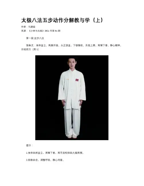 太极八法五步动作分解教与学（上）