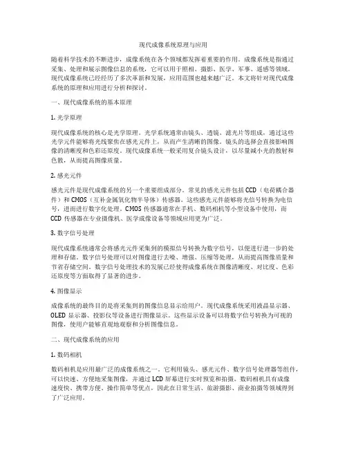 现代成像系统原理与应用