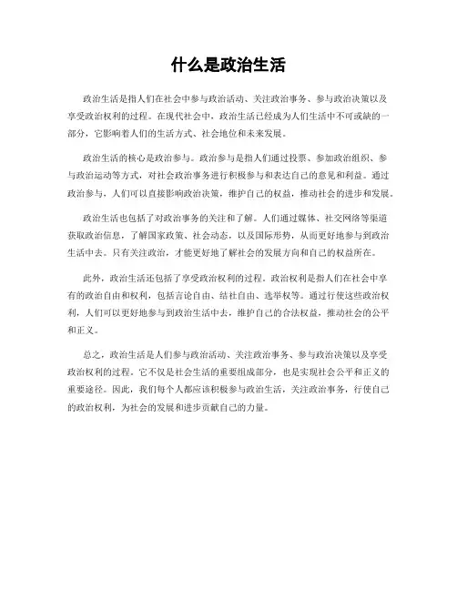 什么是政治生活