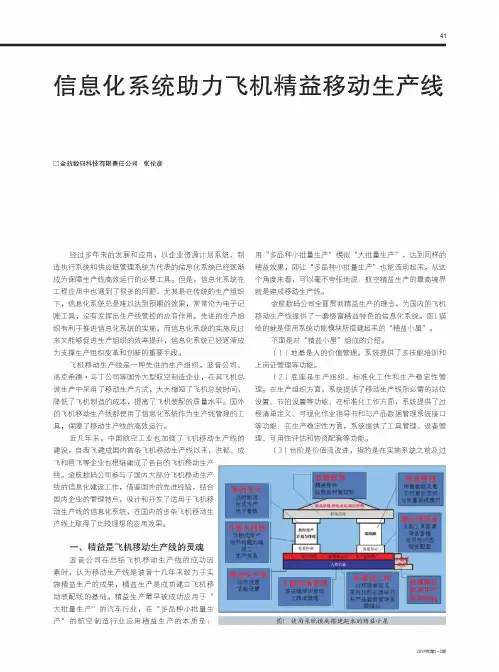 信息化系统助力飞机精益移动生产线