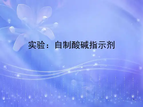 实验自制酸碱指示剂实验报告(课堂PPT)