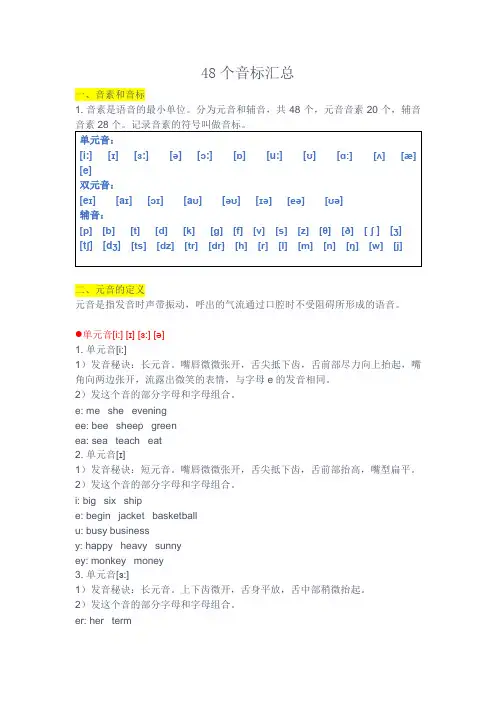 48个音标