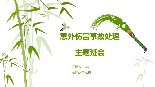 意外伤害事故处理中学生安全教育系列主题班会课件(共27张PPT)