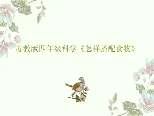 苏教版四年级科学《怎样搭配食物》PPT15页