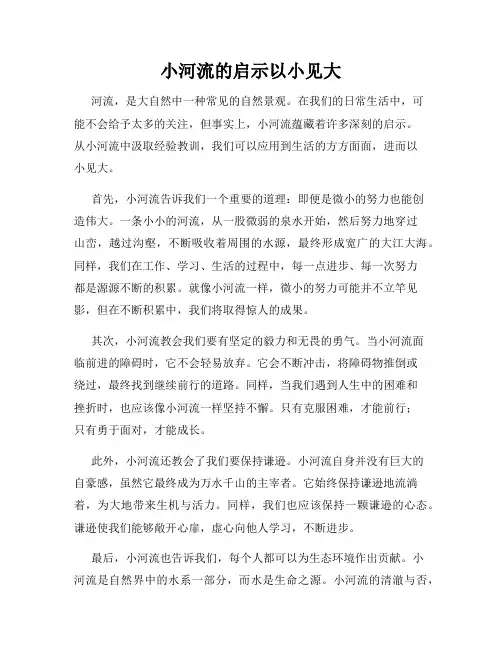 小河流的启示以小见大