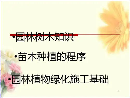 园林绿化 绿化施工基础PPT课件