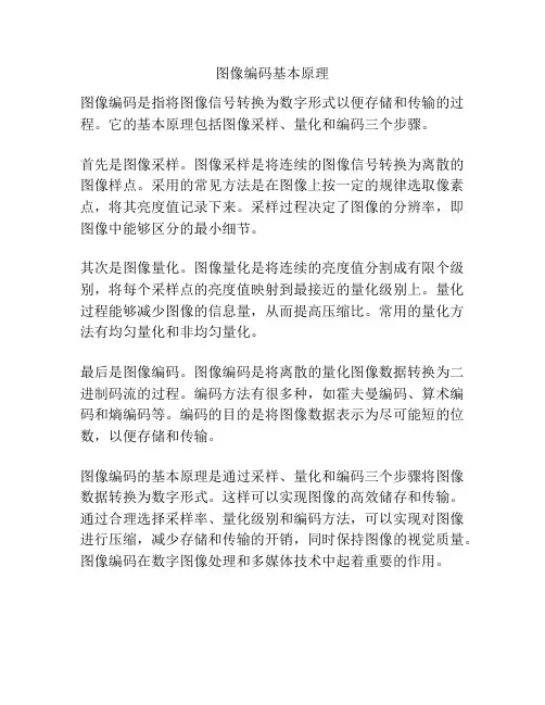图像编码基本原理