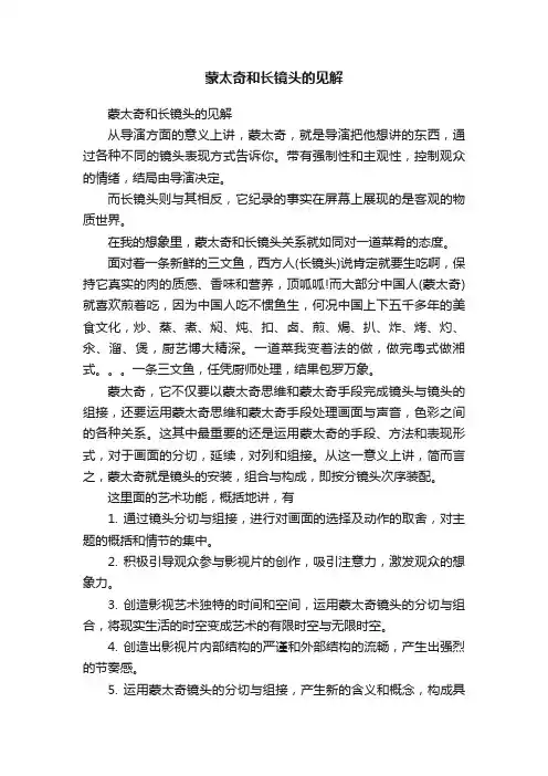 蒙太奇和长镜头的见解