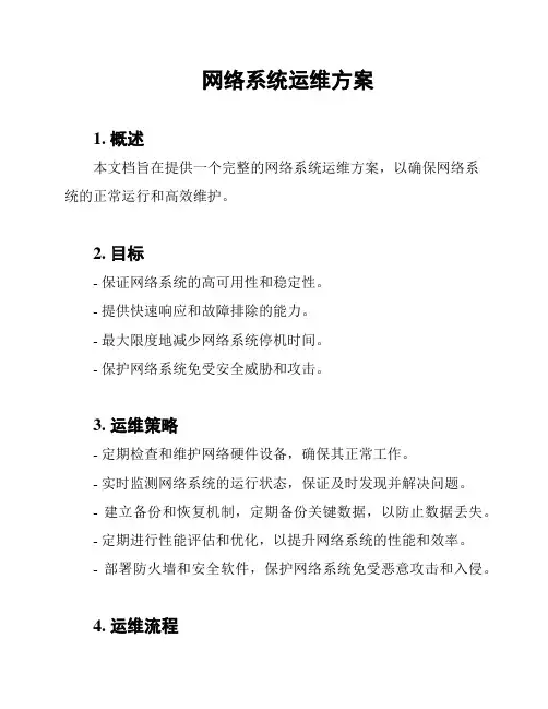 网络系统运维方案