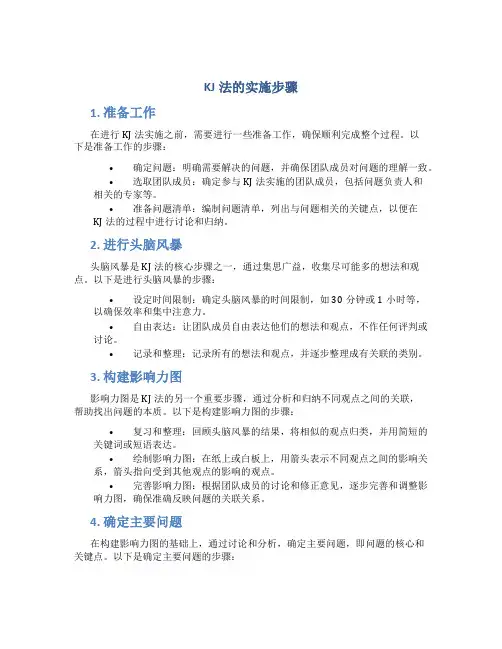KJ法的实施步骤包含