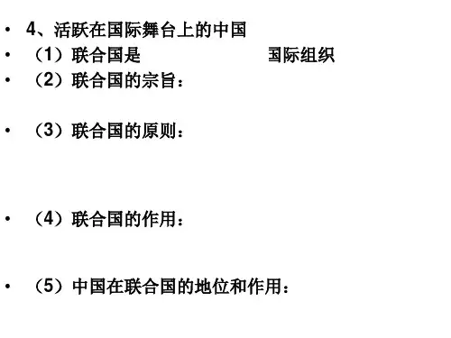 高一政治当代国际社会(1)(PPT)2-2