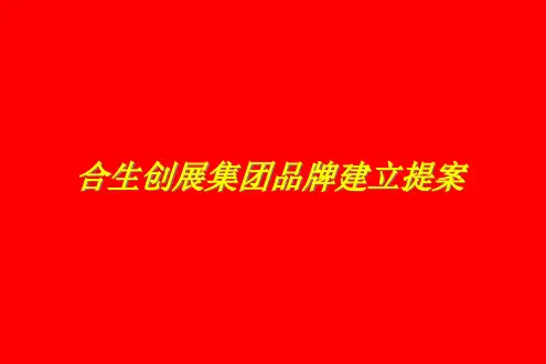 OM合生创展集团品牌建立提案(ppt 52页)