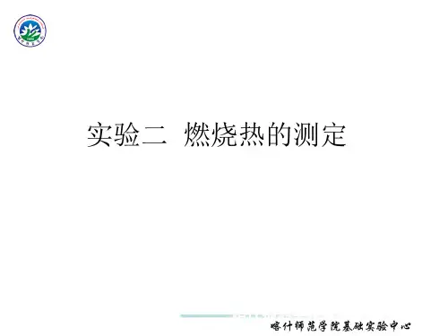 2实验二燃烧热的测定