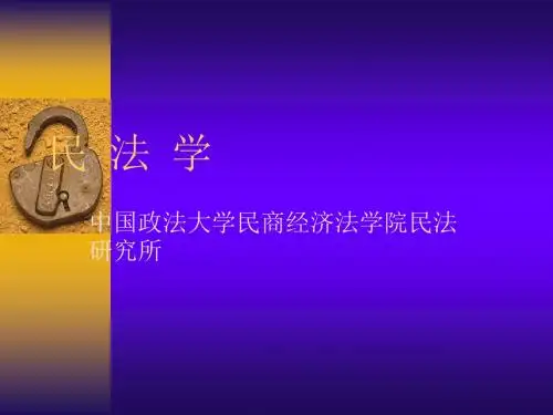 中国政法大学民商经济法学院民法研究所【优质PPT】