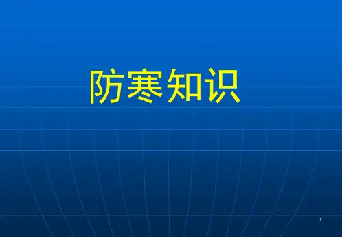 冬季防寒教育PPT课件