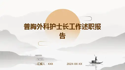 普胸外科护士长工作述职报告PPT课件