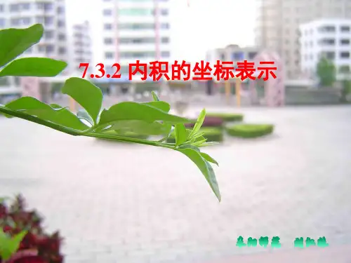向量内积的坐标表示