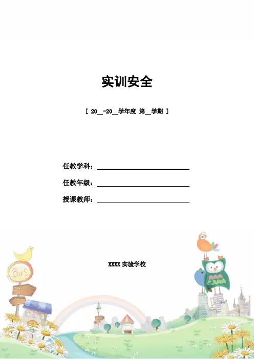 实训安全_精编教案