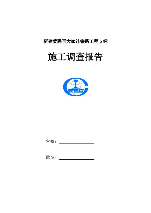 黄大施工调查报告