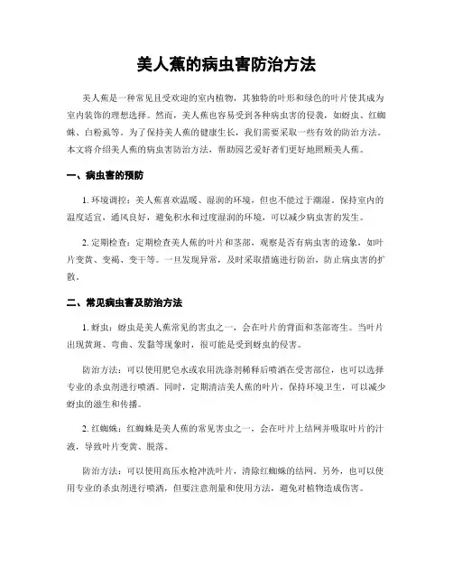 美人蕉的病虫害防治方法