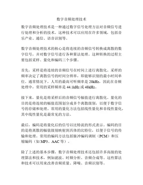 数字音频处理技术