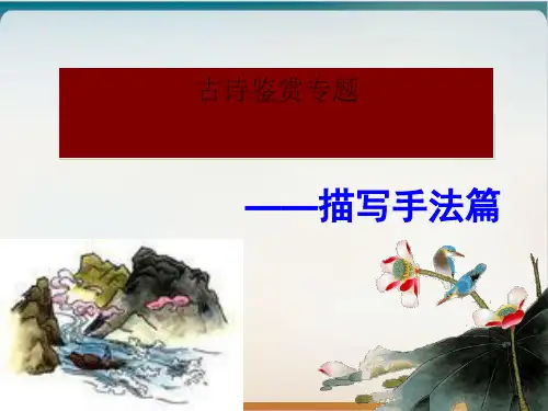 高考语文复习古诗鉴赏专题诗歌描写手法PPT课件