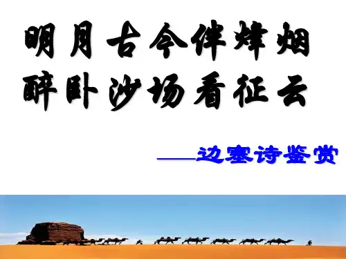 高考诗歌鉴赏之边塞征战诗