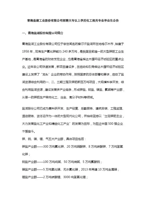 青海盐湖公司
