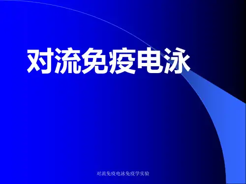 对流免疫电泳免疫学实验 ppt课件
