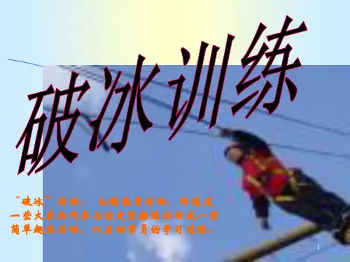沟通的理论与方法--破冰训练PPT课件