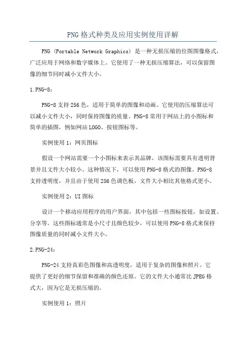 PNG格式种类及应用实例使用详解