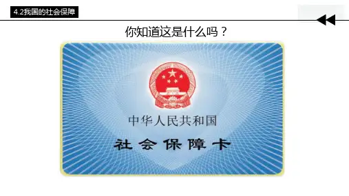 4.2 我国的社会保障(课件)-高一政治课件(统编版必修2)