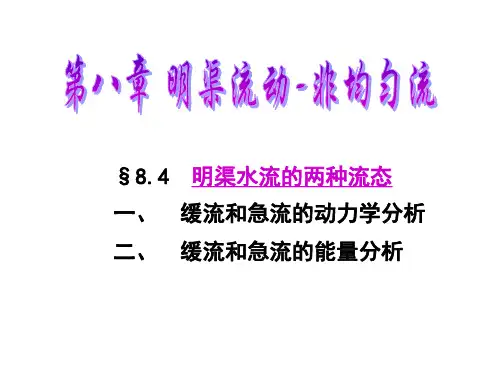 流体力学 第八章 明渠流动 (2)