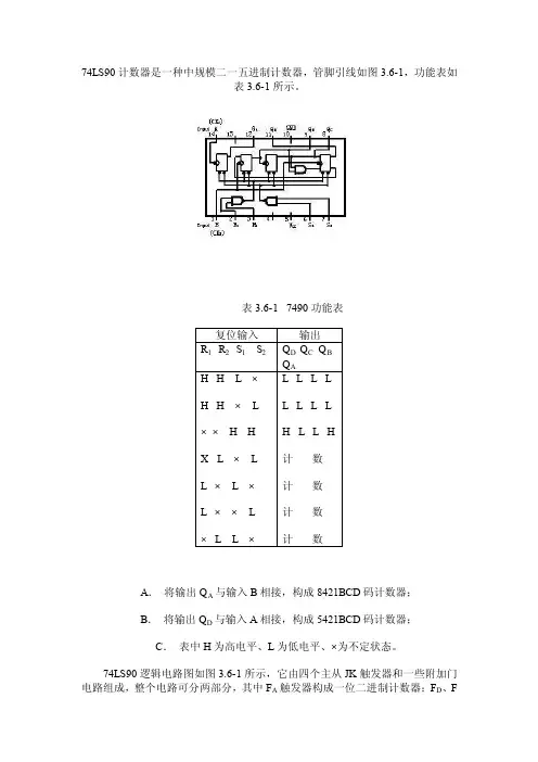 74LS90计数器