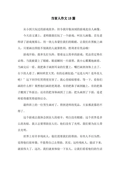 当盲人作文精选