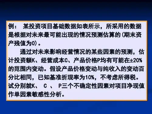 敏感性分析例题