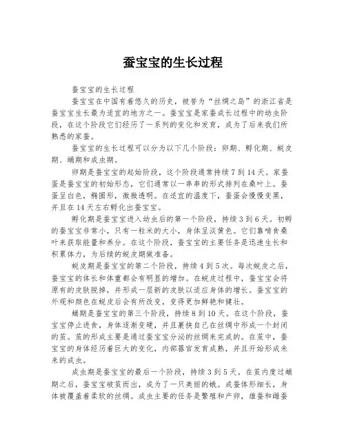 蚕宝宝的生长过程