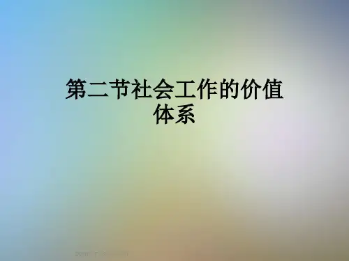 第二节社会工作的价值体系