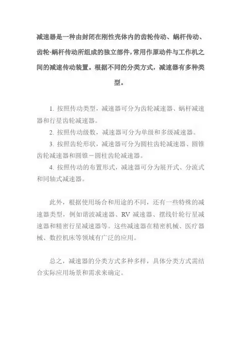 减速器的分类
