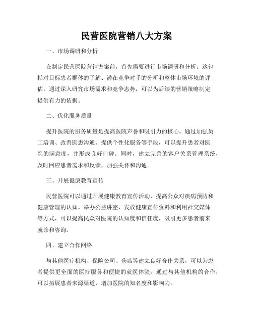 民营医院营销八大方案