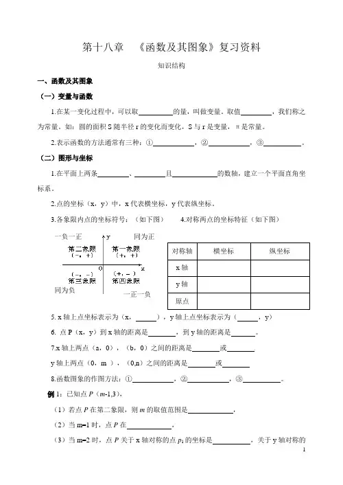 第十八章  《函数及其图像》复习资料(知识结构)(自编)