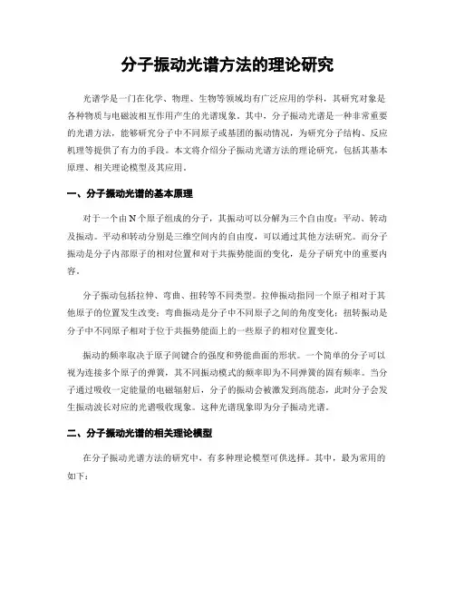 分子振动光谱方法的理论研究