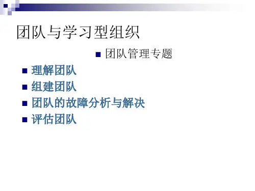 团队与学习型组织.ppt