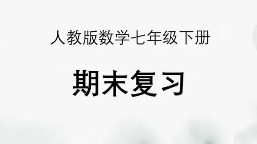 人教版数学七年级下册《期末复习》课件