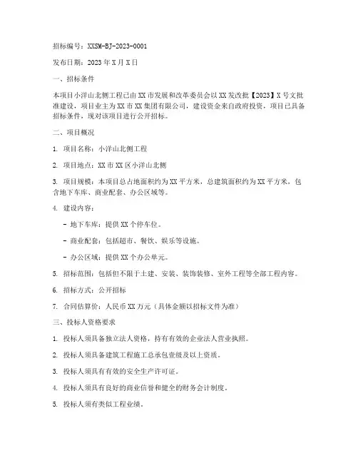 小洋山北侧工程招标公告