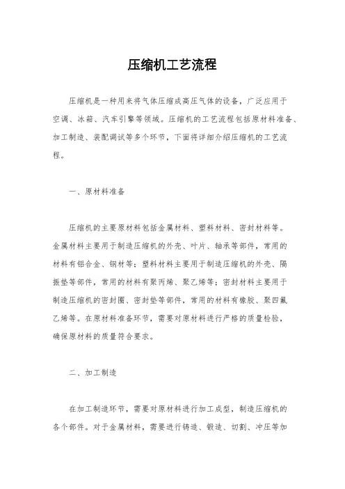 压缩机工艺流程
