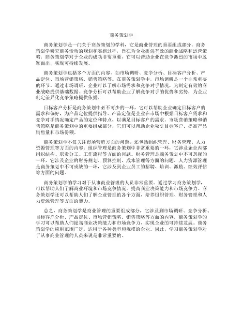 商务策划学