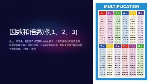 因数和倍数(例1、2、3)
