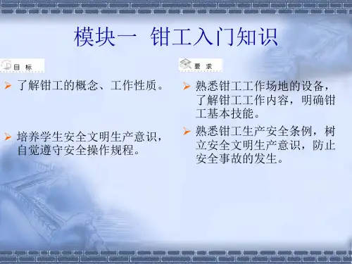 17858-钳工技能训练-电子教案-模块1