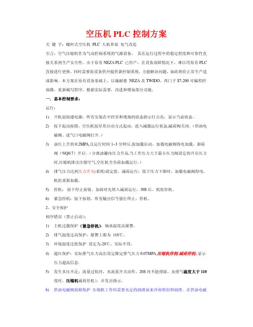 空压机PLC控制方案